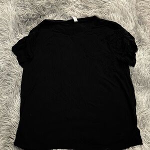 Elegant Black Short Sleeve Women's Tee